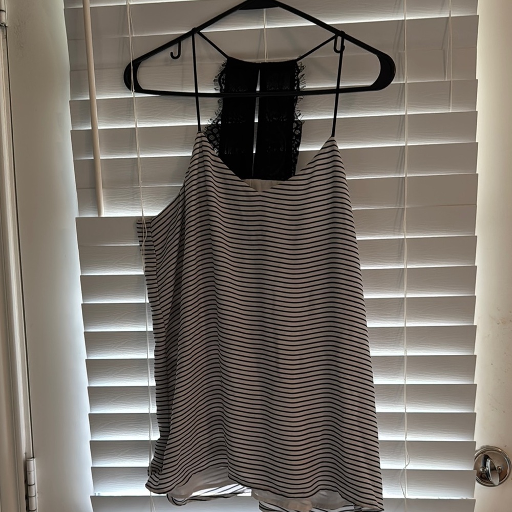 Express Lace Detailed Camisole Black and White